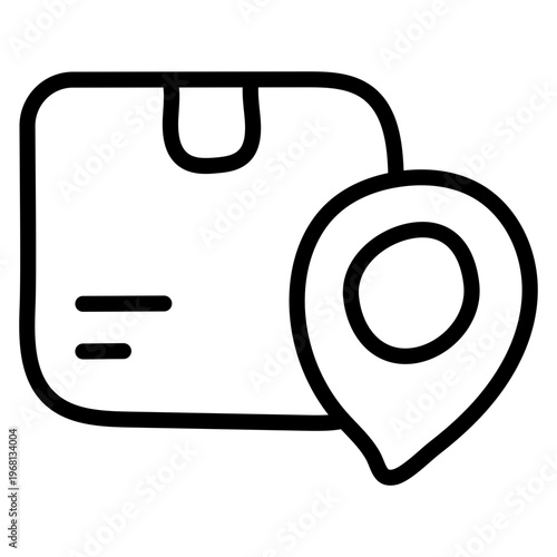 Modern style icon of parcel location