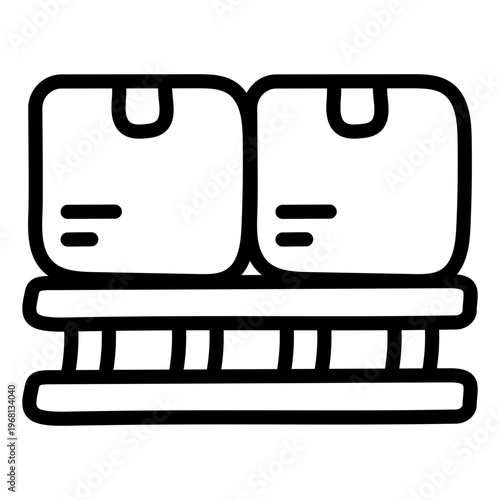 Conveyor belt icon, editable vector