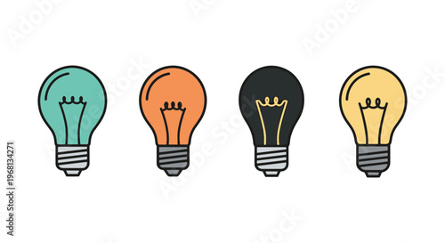 Electric Bulb Line art vector minimal abstract decorative