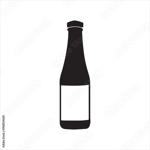 Isolated barbecue sauce bottle