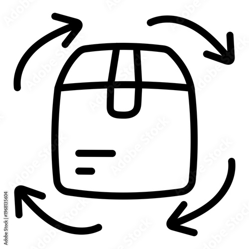 Modern style icon of parcel lifespan 