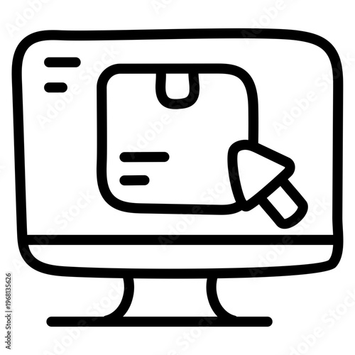 An icon style of online parcel