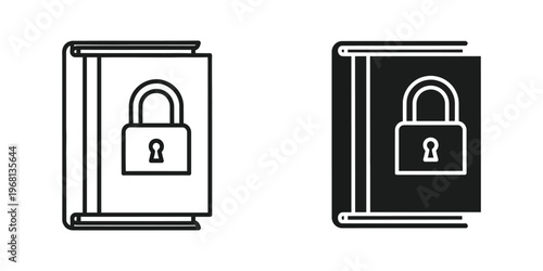 Contrast of a locked book with an open and a closed view