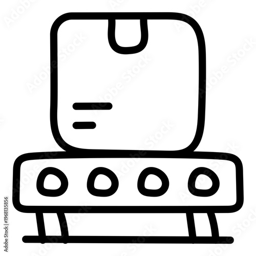 Conveyor belt icon, editable vector