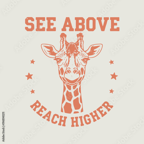 Giraffe head with happy expression.