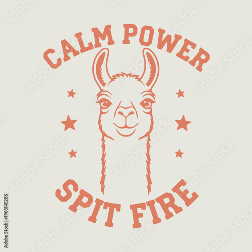 Llama face with calm expression.