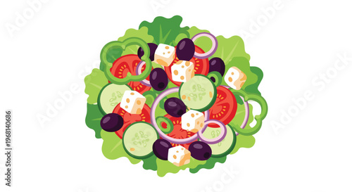 Vibrant and wholesome salad art with fresh ingredients showcasing a delightful mix of healthy flavors a perfect visual for nutritious eating