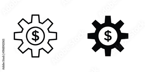 Money processes icon in doodles flat and line stroke pack