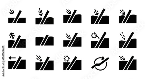 Warning, Prohibition, No Smoking, Hazard, Safety Icons, 15 Vector Symbols