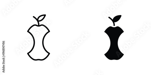 Organic waste icon in doodles flat and line stroke pack