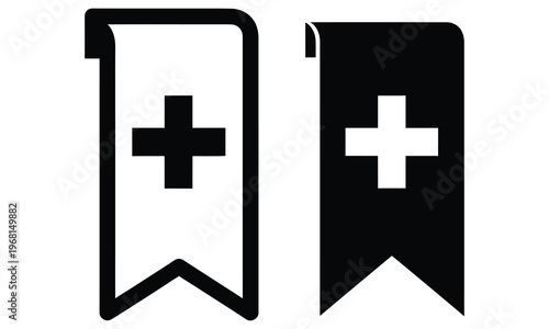 Swiss flags silhouette a pair of national banners representing switzerland's identity and heritage