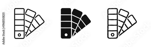 Color Palette Swatches Icon Set, Paint Chip Graphic for Art and Design, Creative Tools Vector Collection