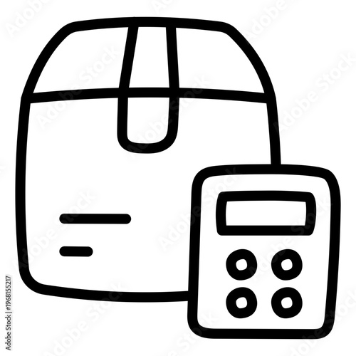 An icon design of logistic calculation 