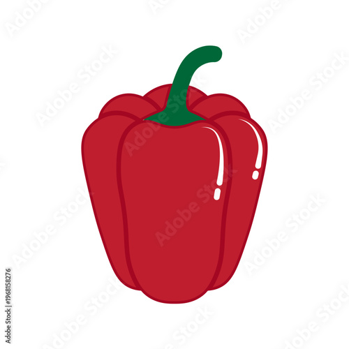 red bell pepper illustration clip art