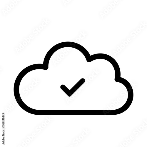 Cloud service icon vector. data store illustration sign. internet symbol or logo.