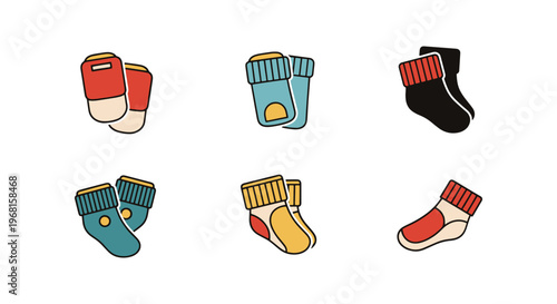Foot warmers Line art vector clean abstract design illustration