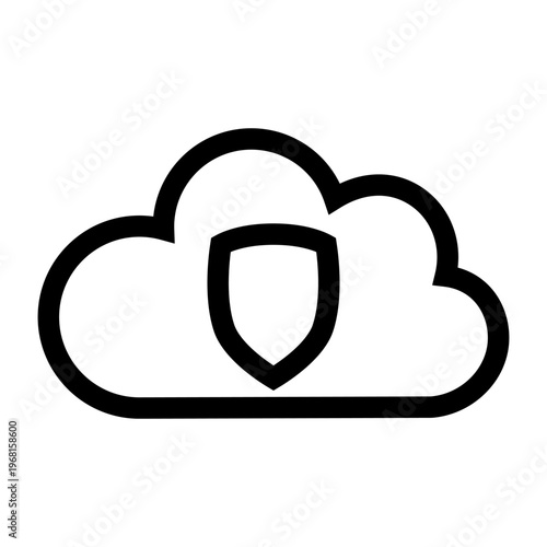 Cloud service icon vector. data store illustration sign. internet symbol or logo.
