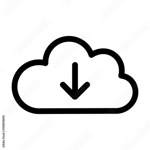 Cloud service icon vector. data store illustration sign. internet symbol or logo.