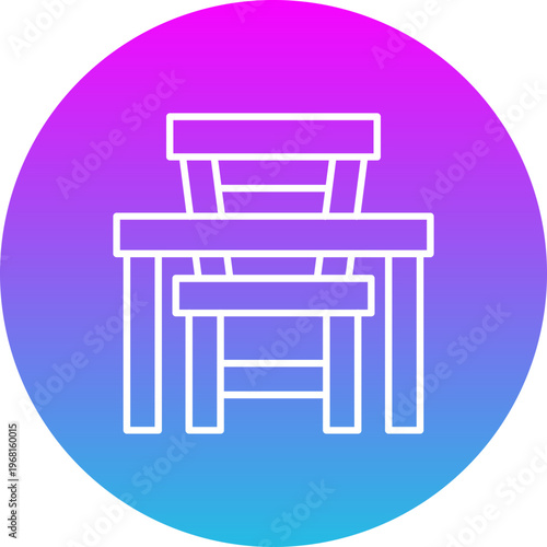 Table and chair Icon