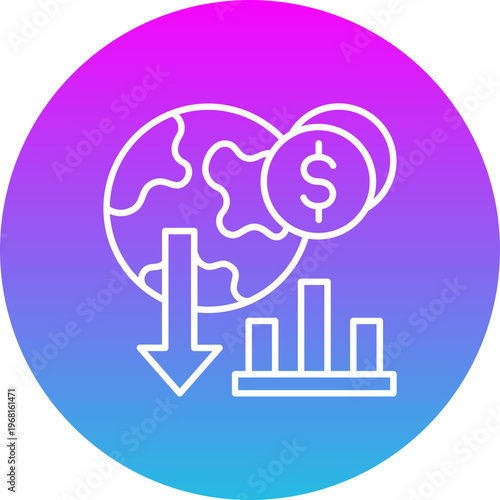 Economic crisis Icon