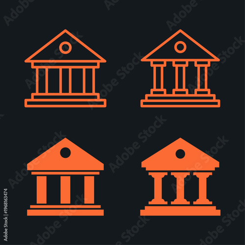 Bank artful useful trendy stylish design vector Illustration gorgeous colorful background