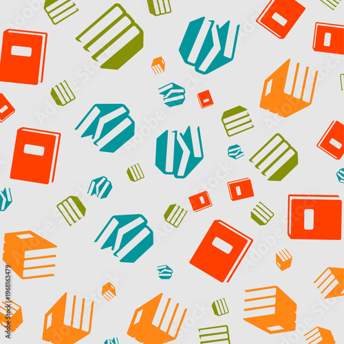 Book artful useful trendy stylish design vector Illustration beautiful colorful background