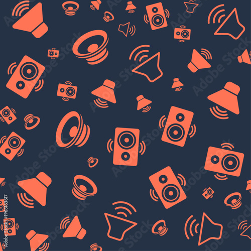 Loudspeaker artful useful trendy stylish design vector Illustration beautiful colorful background