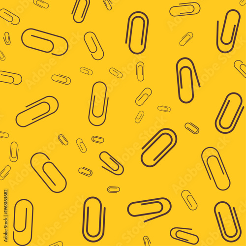 Paper clip artful useful trendy stylish design vector Illustration beautiful colorful background