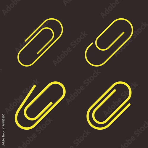 Paper clip artful useful trendy stylish design vector Illustration gorgeous colorful background