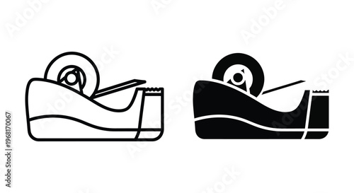 Tape dispenser icon set simple illustration of tape dispenser vector icons for web design