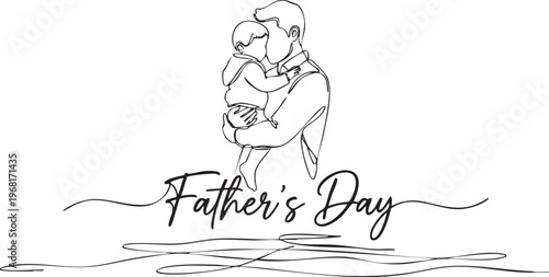 Father holding baby celebrating Fathers Day with love and affection