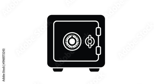 Safe icon, security and protection symbol