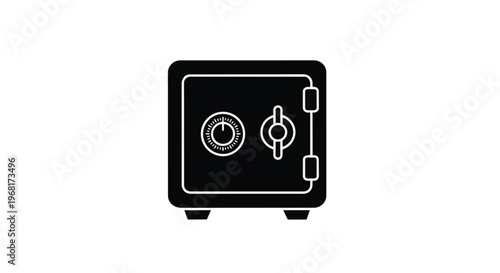 Safe icon, security and protection symbol