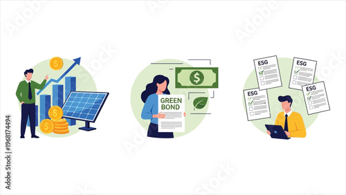 Sustainable Investment and Green Finance Concept – ESG Growth Illustrating Environmentally and Socially Responsible Financial Strategies