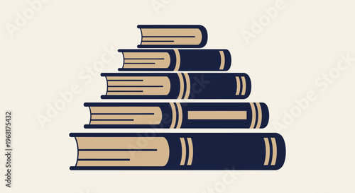 Stack of Books Arranged in a Pyramid Shape.