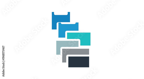 Stacked Folders Representing Data Organization and Management.