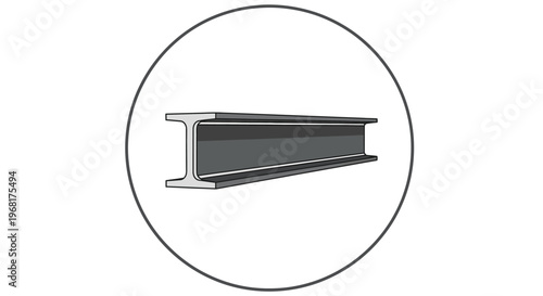 Steel I Beam Structural Metal Construction Material.