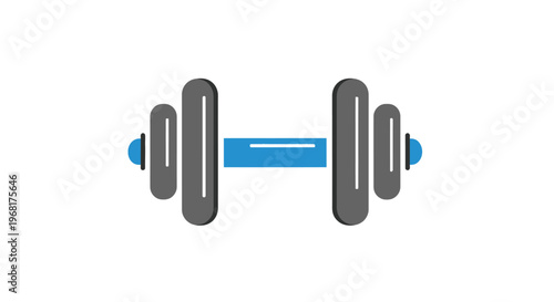Stylized Dumbbell Icon Representing Fitness and Strength.