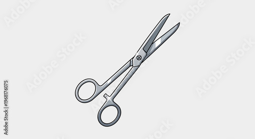 Surgical Scissors Medical Instrument Illustration.
