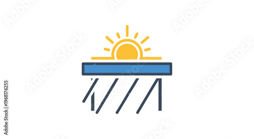 Weatherproof and Sun Protection Symbol Icon.