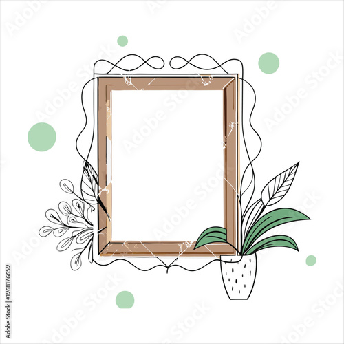 floral photo frame