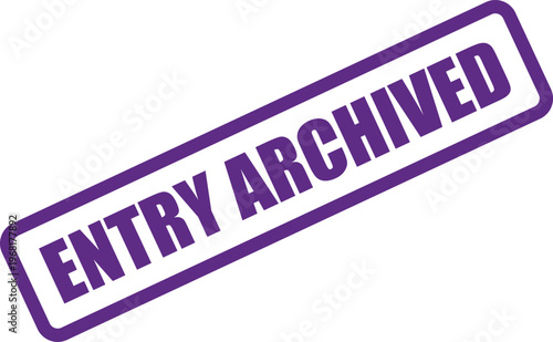 Vector entry archived stamp graphic