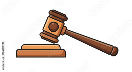 Wooden Gavel and Sounding Block Symbolizing Justice.