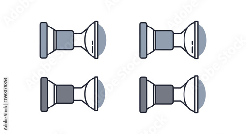 Glass Suction Cup Line art clean abstract minimal shapes