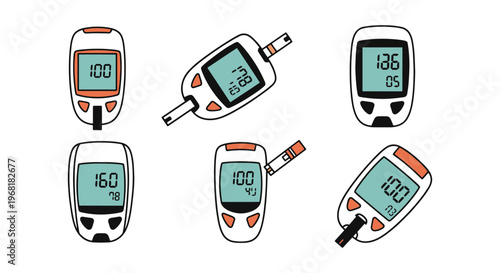 Glucose Meter Line art vector modern abstract decorative