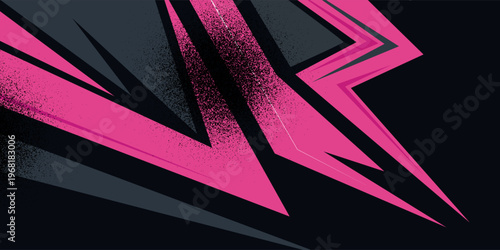 Abstract racing grey pink design concept. Car decal wrap design