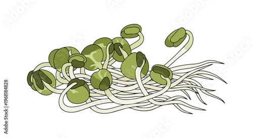 Vibrant green plant sprouts illustrating fresh germination and healthy growth