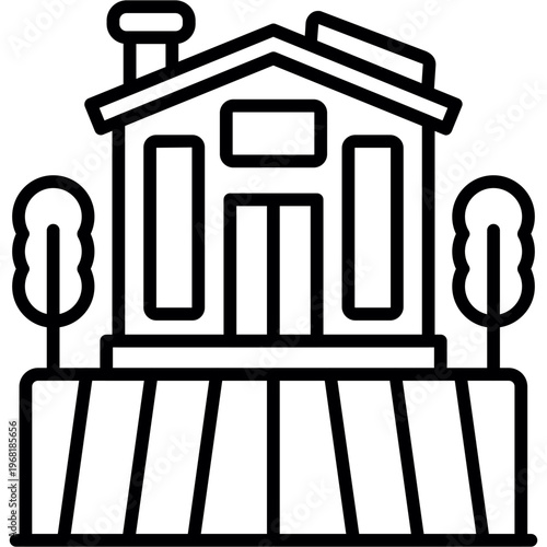 Land Plot Icon Vector Element