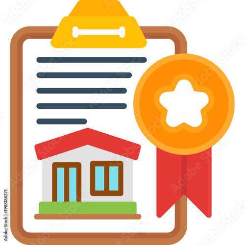 Title Deed Icon Vector Element