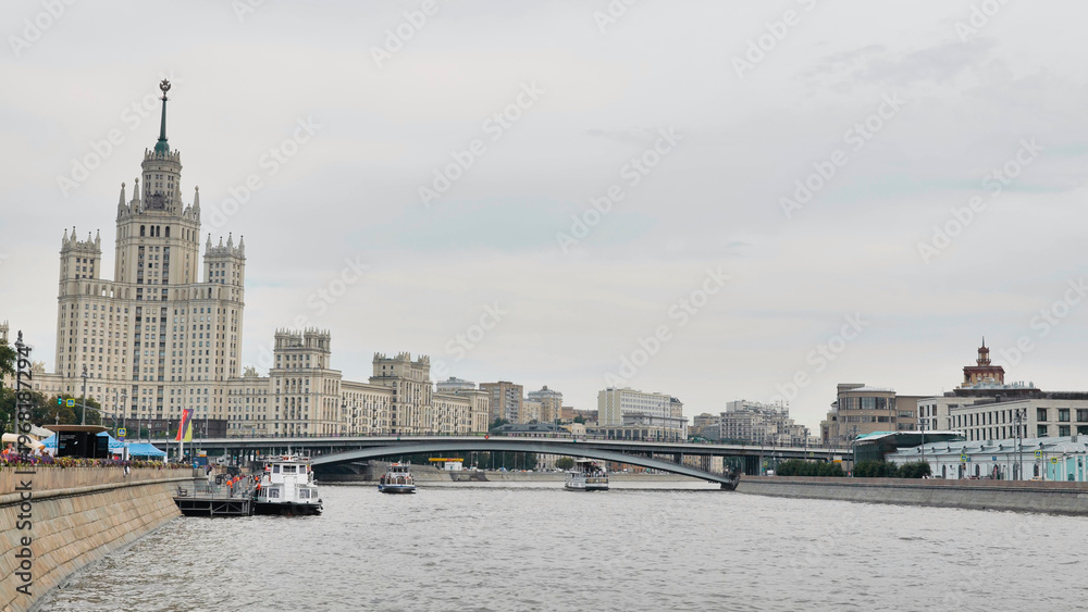 Fototapeta premium Kotelnicheskaya Embankment Building in Moscow a landmark Stalinist skyscraper